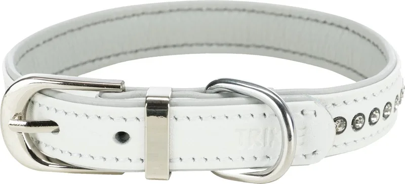 Halsband Hond Active Comfort Met Strass Steen Leer Lichtblauw by Trixie in Blue – product photo