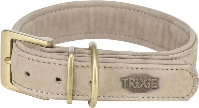 Halsband - Hond - Pure Leer - L - 47-44X4 CM by Trixie in Light grey – product photo