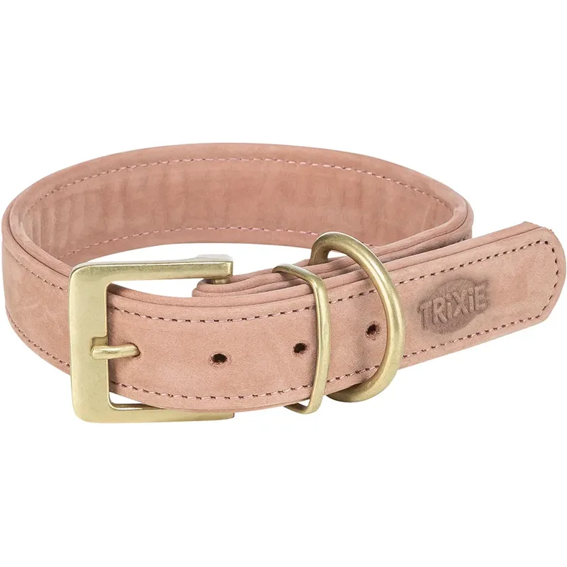 Halsband Nubuckleer Trixie - Roze XS-S 27-34x2.5 cm - Comfortabel en luxe hondenhalsband by Trixie in Pink – product photo 2 of 3