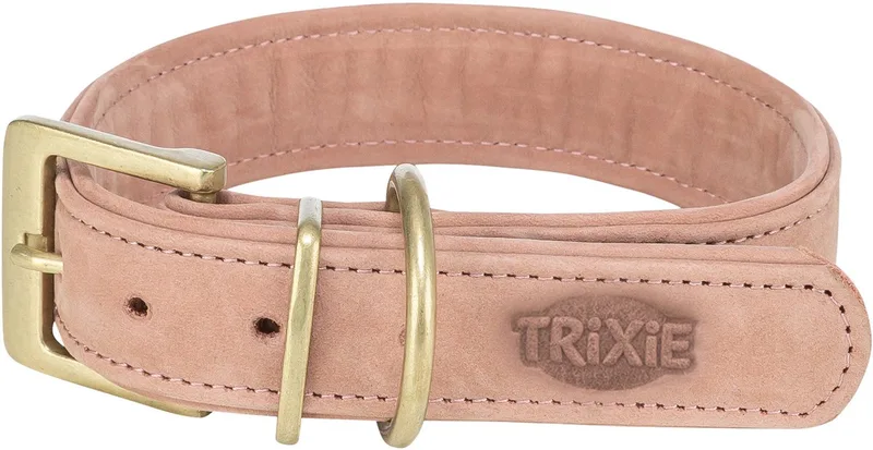 Halsband Nubuckleer Trixie - Roze XS-S 27-34x2.5 cm - Comfortabel en luxe hondenhalsband by Trixie in Pink – product photo 1 of 3