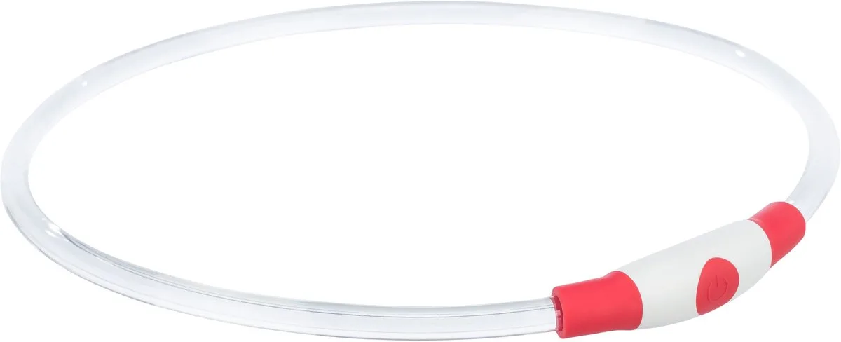 Halsband USB Flash Light Lichtgevend Oplaadbaar Rood S-M 40 x 0,8 cm van Trixie in Blauw – productfoto