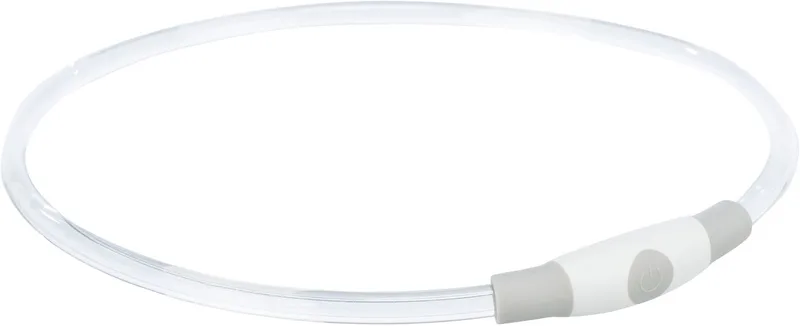 Halsband - USB - Flash Light - Lichtgevend - Oplaadbaar - TPU - Multi - 65X0.8 cm de Trixie en Bleu – photo produit