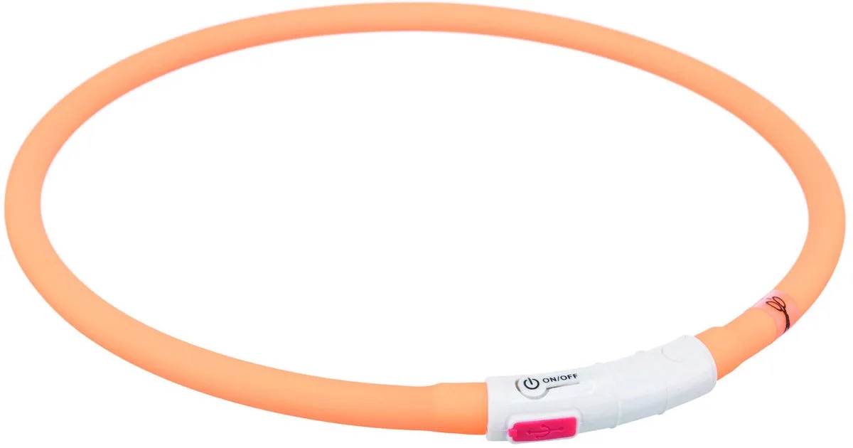Halsband Usb Siliconen Lichtgevend Oplaadbaar Oranje - 70X1 CM by Trixie in Blue – product photo