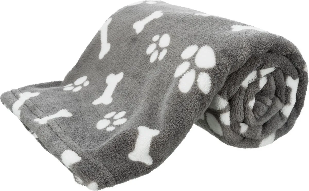 Hondendeken Kenny Fleece Bot / Pootjes Grijs de Trixie en Bleu – photo produit