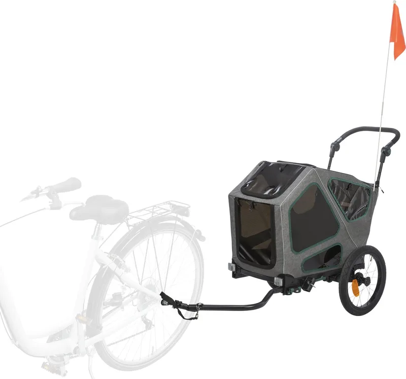 Hondenfietskar - Grijs/Salie - 80X98X103 cm de Trixie en Gris – photo produit