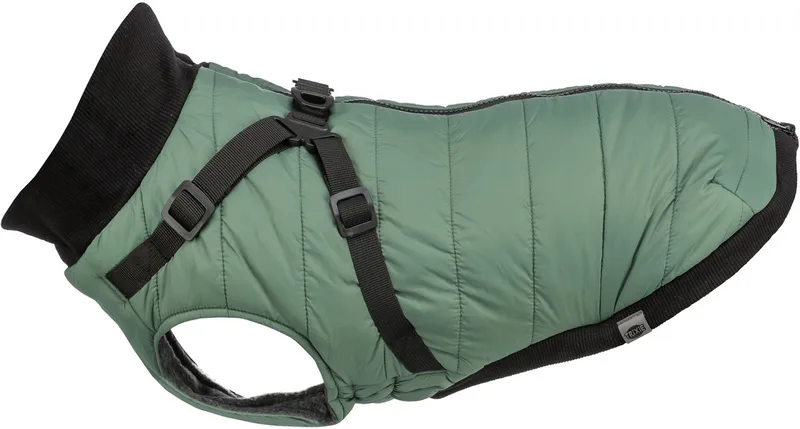 Hondenjas - Saliegroen 33cm - Geïntegreerd Tuig, Fleece Voering, Reflecterende Elementen von Trixie in Grün – Produktfoto