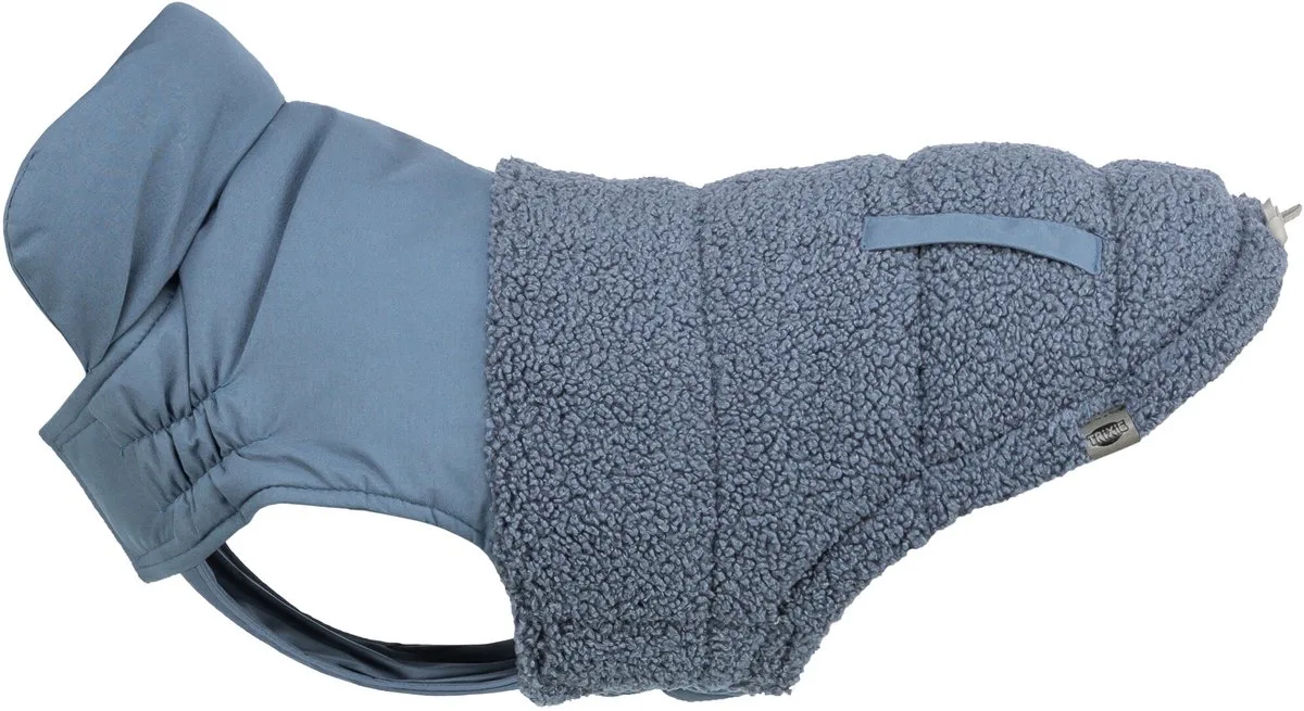Hondenjas Trixie Ajou - Warme Polyester, 45cm - Verstelbare Borstflap, Modieus Design de Trixie en Bleu – photo produit