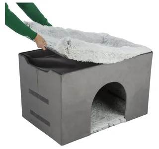 Hondenmand - Huis Harvey Met Trap - Grijs/Wit - 154X60X60 cm de Trixie en Gris – photo produit 5 sur 5