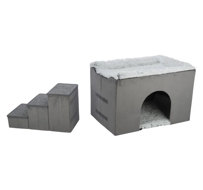 Hondenmand - Huis Harvey Met Trap - Grijs/Wit - 154X60X60 cm de Trixie en Gris – photo produit 3 sur 5