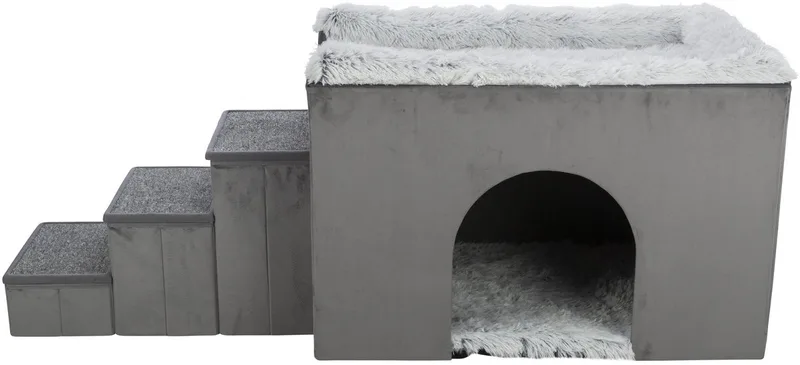 Hondenmand - Huis Harvey Met Trap - Grijs/Wit - 154X60X60 cm de Trixie en Gris – photo produit 1 sur 5