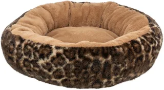 Hondenmand Leo - Soft Rond Pluche - Bruin/Panterprint - 50 cm by Trixie in Brown – product photo 1 of 2