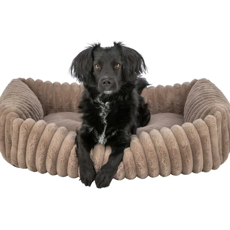 Hondenmand Lonni - Ribfluweel - Hoekig - 100X70 cm by Trixie in Lichtbruin – product photo 2 of 6