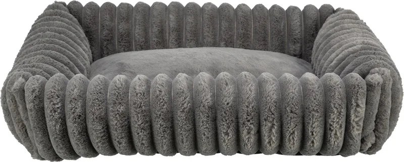 Hondenmand Lonni - Ribfluweel - Hoekig - 65X50 cm de Trixie en Gris – photo produit