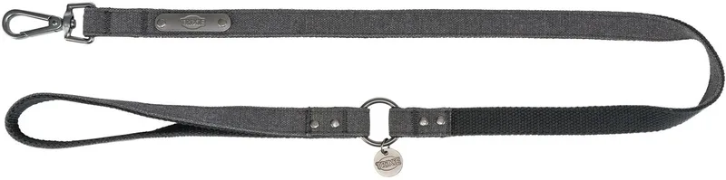 Hondenriem Trixie - Katoen Zwart 120x1.3 cm - Lichtgewicht, Praktische Riem met Oogje de Trixie – photo produit