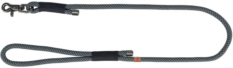 Hondenriem Trixie Soft Rope - Zwart Grijs - 120x0.6 cm, Karabijnhaak, Gouden Details von Trixie – Produktfoto