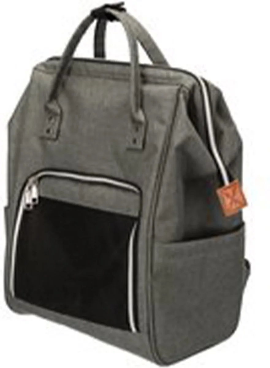hondenrugzak-drager tot 5 kg - 32 x 42 x 22cm - zwart vele details/handigheden. . na gewenning van uw hond, leuk om mee op stap te gaan. von Trixie in Grau – Produktfoto