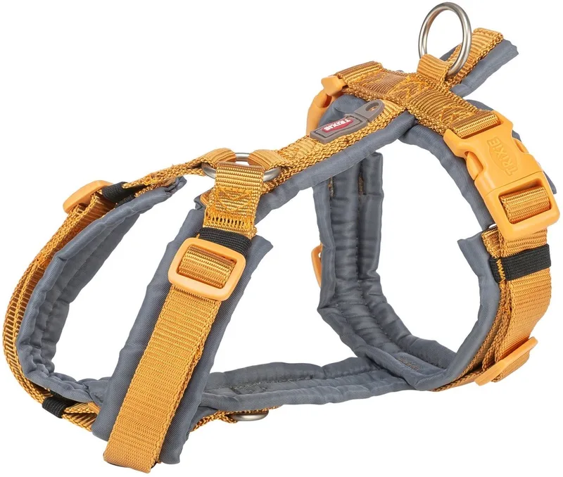 Hondentuig - Premium - Trekking - Curry Geel/Grafiet Grijs - 53-64X2 cm by Trixie in Curry Geel – product photo