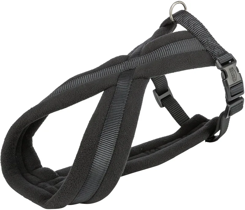 Hondentuig Trixie - Comfortabel Verstelbaar 40-70x2cm - Vliesvulling, Singelband de Trixie en Noir – photo produit