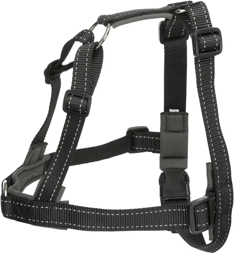 Hondentuig Trixie Lead'n'Walk - Neopreen, Verstelbaar 55-90 cm, Reflecterend by Trixie in Black – product photo 1 of 4