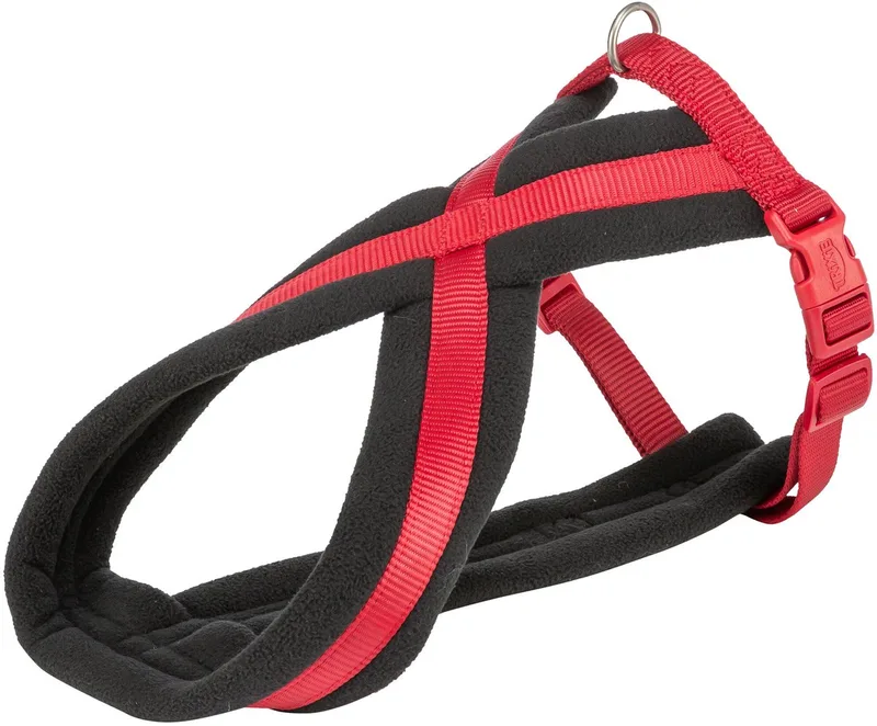 Hondentuig Trixie - Premium Touring 70-110x2,5 cm - Verstelbaar, Vliesvulling, Singelband by Trixie in Red – product photo