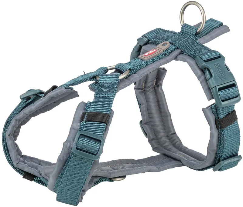 Hondentuig Trixie - Premium Trekking Petrol - Verstelbaar 32-38x1.3 cm by Trixie in Blue – product photo