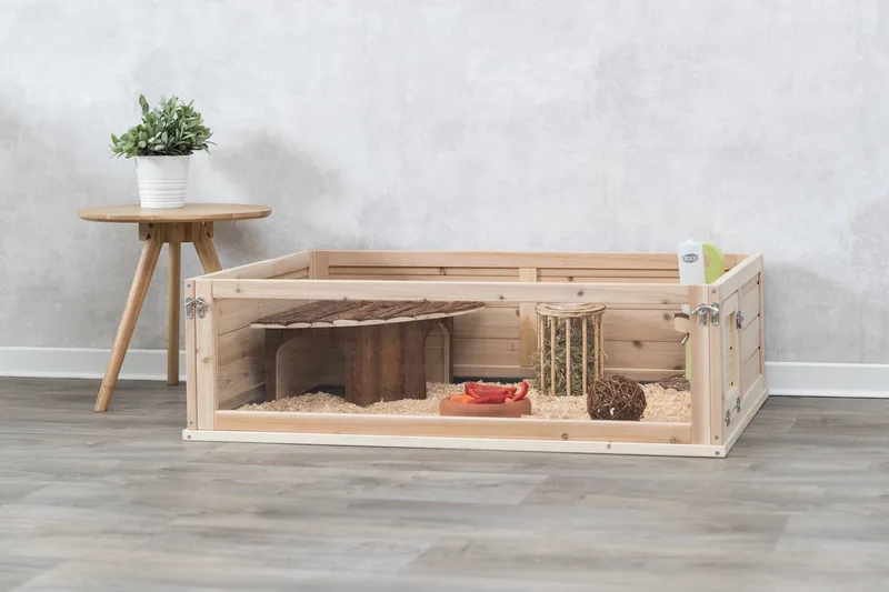 Indoor Ren - Cavia - Hout/Plexiglas - 100X60X30 cm by Trixie in Blue – product photo 1 of 6