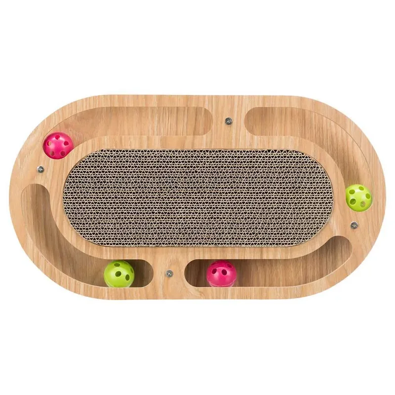 Kratzbrett Aus Pappe Mit Spielzeug 46x4x25 Cm von Trixie – Produktfoto 2 von 6