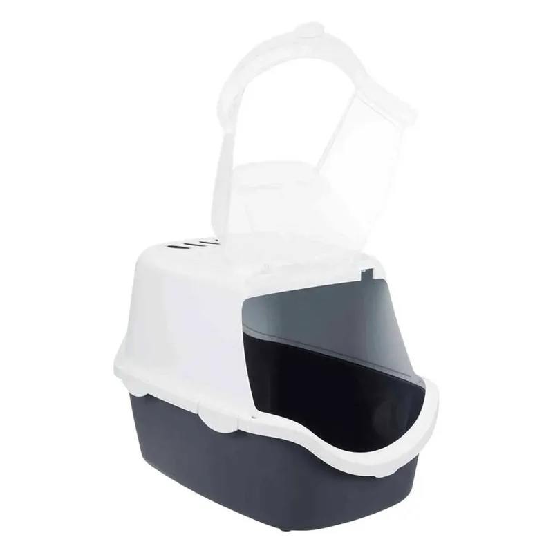 Litière Pour Chat Vico Open Top 40x40x56 Cm de Trixie en Blauwgrijs, Blanc – photo produit 2 sur 2