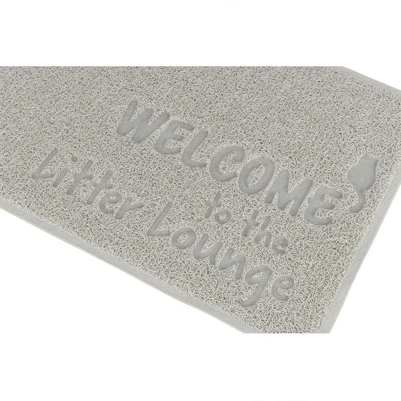 Kattenbakmat Trixie - Slipvast PVC - 60x40 cm, Geschikt voor Gevoelige Katten fra Trixie i Lysegrå – produktbillede 3 af 3