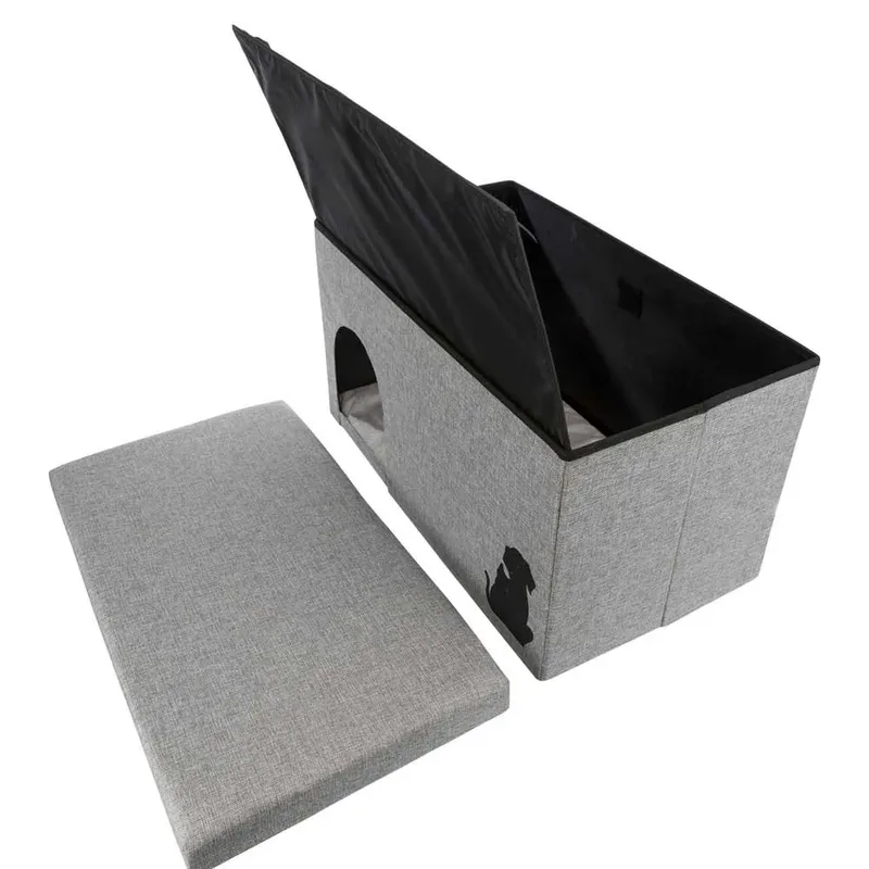 Kattenhuis - Kimy - Grijs -70X40X40 cm de Trixie en Bleu – photo produit 4 sur 6