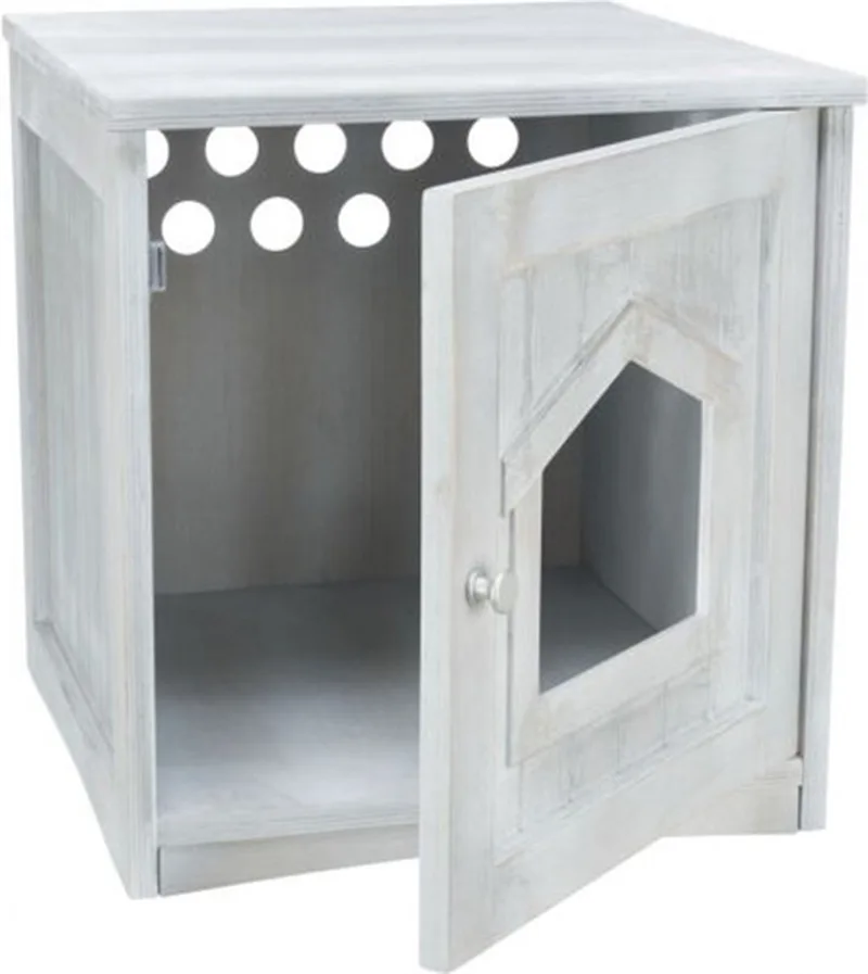 Kattenhuis Voor kattenbakken 48x51x51 cm von Trixie in Weiß – Produktfoto