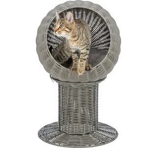 Kattenmand Amalia - Rond - Polyrattan - 42X42X70 cm by Trixie in Grey – product photo 5 of 5