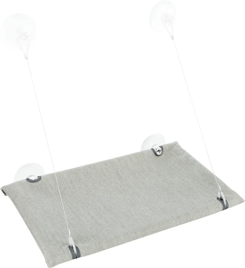 Kattenmand Hangmat Raam Velours Grijs by Trixie in Blue – product photo 1 of 6
