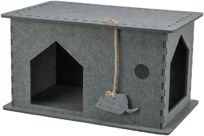 Kattenmand - Huis Lene - Vilt - 54X30X35 cm by Trixie in Grey – product photo
