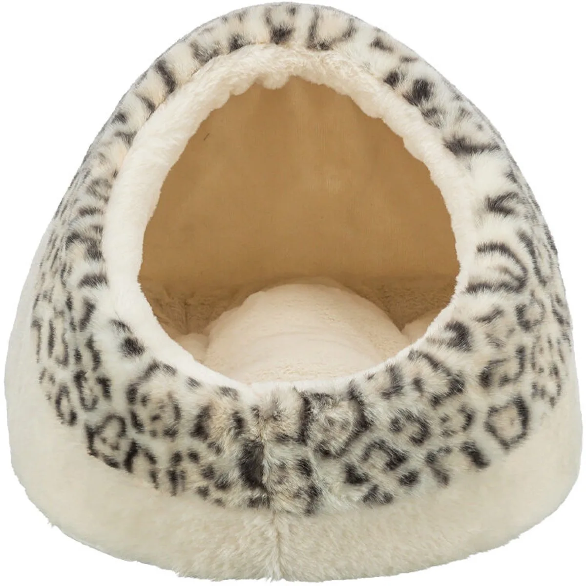Kattenmand Iglo - Leo Soft Pluche - Crème/Panterprint - 35X41X26 cm von Trixie in Creme – Produktfoto