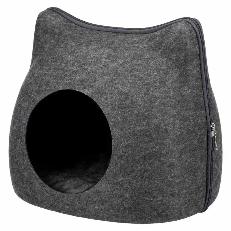 Kattenmand - Relax Iglo - Kat - Vilt - 38X37X35 cm de Trixie en Gris – photo produit 2 sur 6
