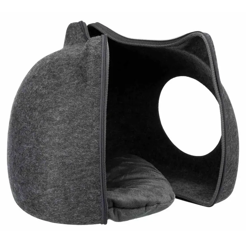 Kattenmand - Relax Iglo - Kat - Vilt - 38X37X35 cm de Trixie en Gris – photo produit 4 sur 6