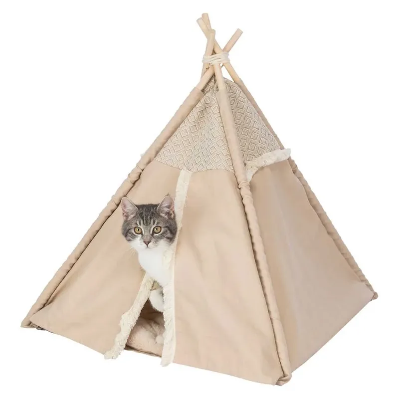 Kattenmand - Tipi Boho - 55X55X65 cm van Trixie in Beige – productfoto 3 van 6