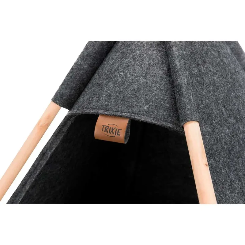 Kattenmand Tipi Vilt Antraciet de Trixie en Noir – photo produit 6 sur 6
