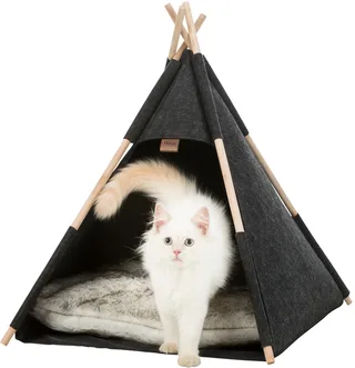 Kattenmand Tipi Vilt Antraciet de Trixie en Noir – photo produit 1 sur 6