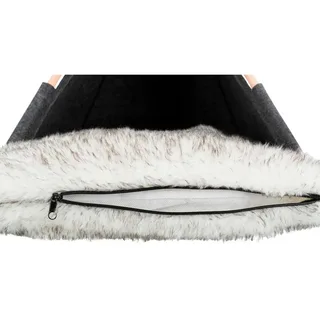 Kattenmand Tipi Vilt Antraciet de Trixie en Noir – photo produit 3 sur 6