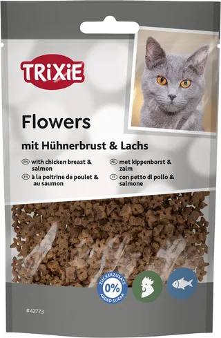 Kattensnack Trixie - Kippenborst en Zalm - Zachte Mini-Snoepjes 50gr zonder Toegevoegde Suikers fra Trixie – produktbillede 1 af 2