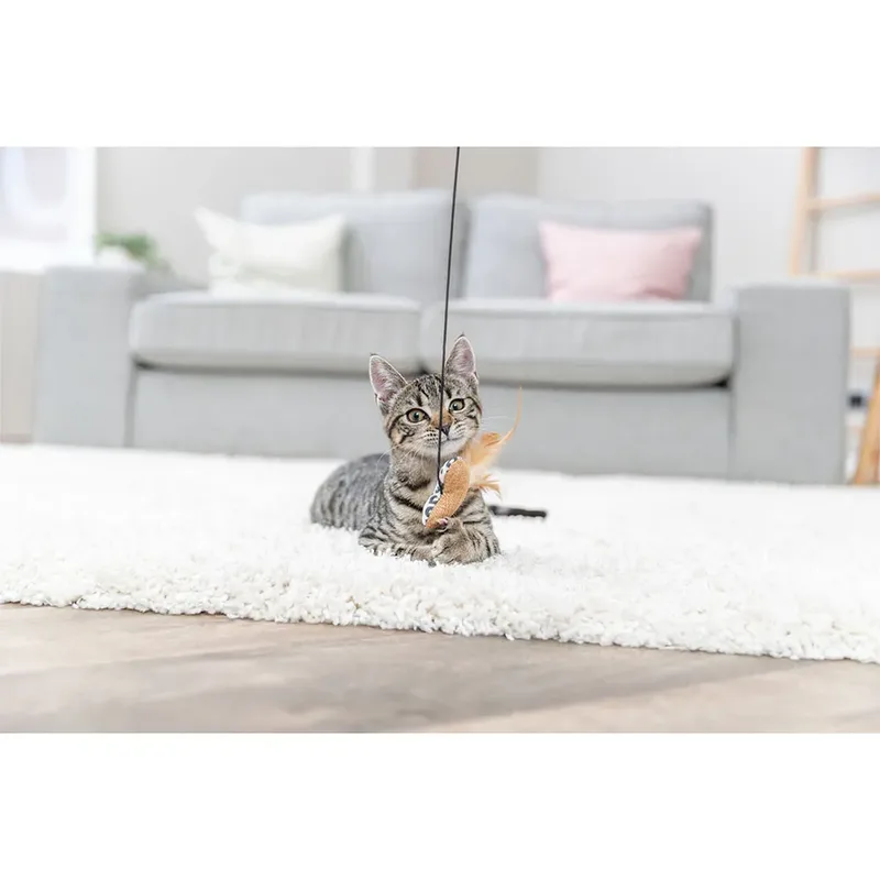 Kattenspeeltje Trixie Roze Polyester Hout Hart de Trixie – photo produit 3 sur 4