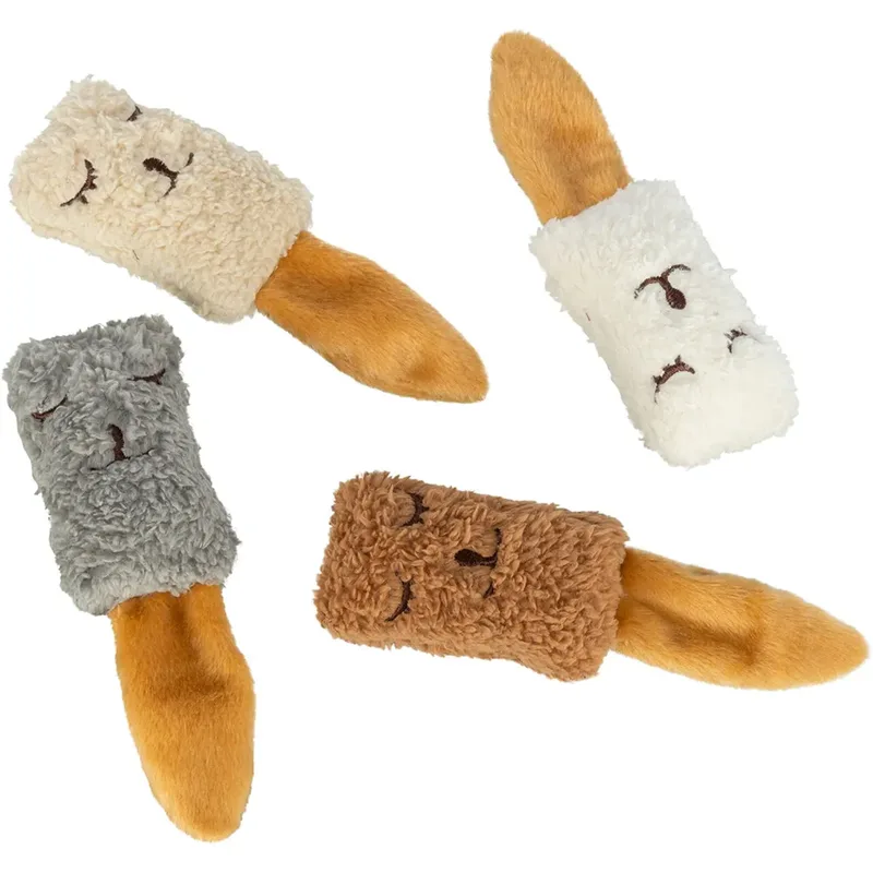 Kattenspeeltje Trixie - Sleepy Face Pluche 17cm met Catnip - Assorti Design von Trixie in Beige – Produktfoto 3 von 3