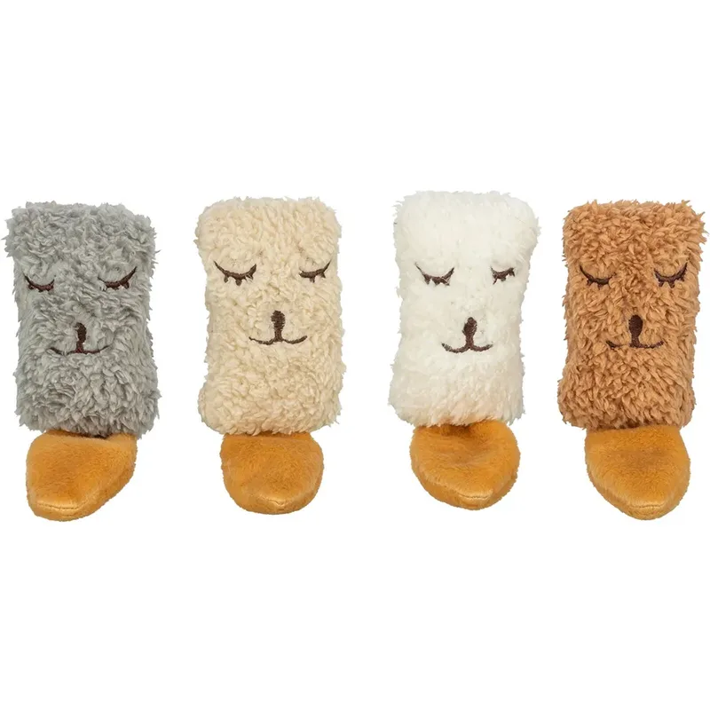 Kattenspeeltje Trixie - Sleepy Face Pluche 17cm met Catnip - Assorti Design von Trixie in Beige – Produktfoto 2 von 3