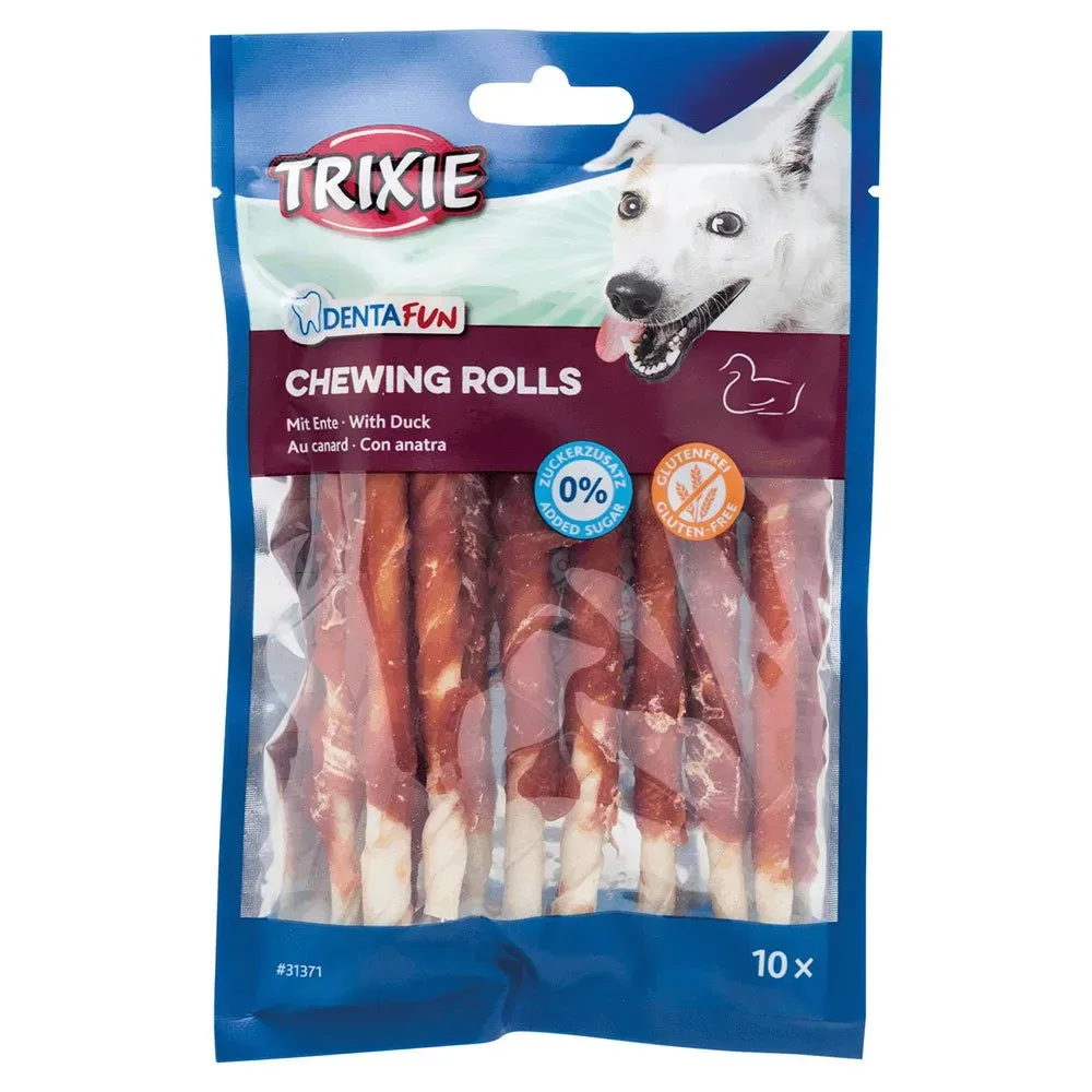 Kauw reepjes Denta Fun, eend 80 GR van Trixie – productfoto