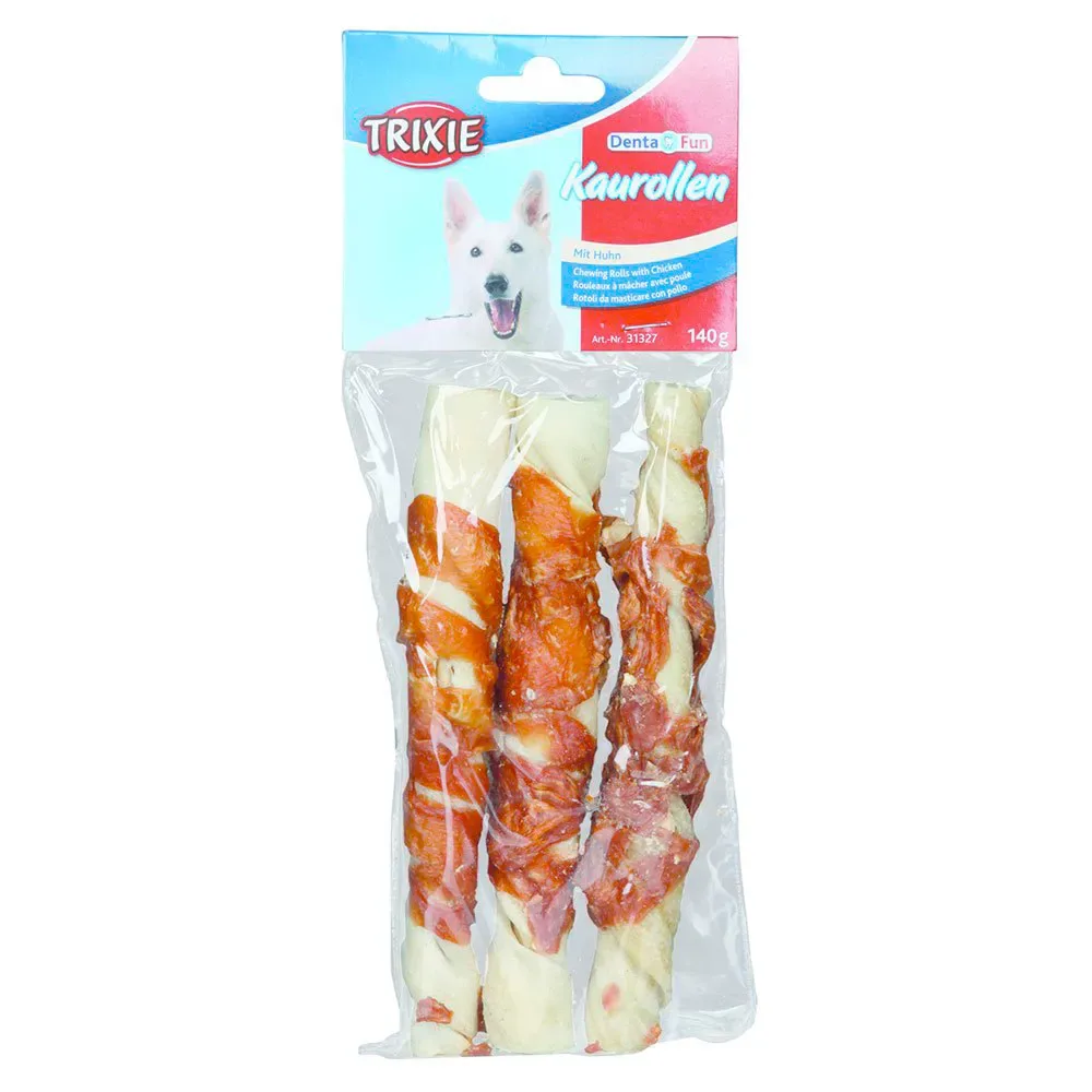 Kauw reepjes Denta Fun, kip, 17 cm 17 cm van Trixie – productfoto