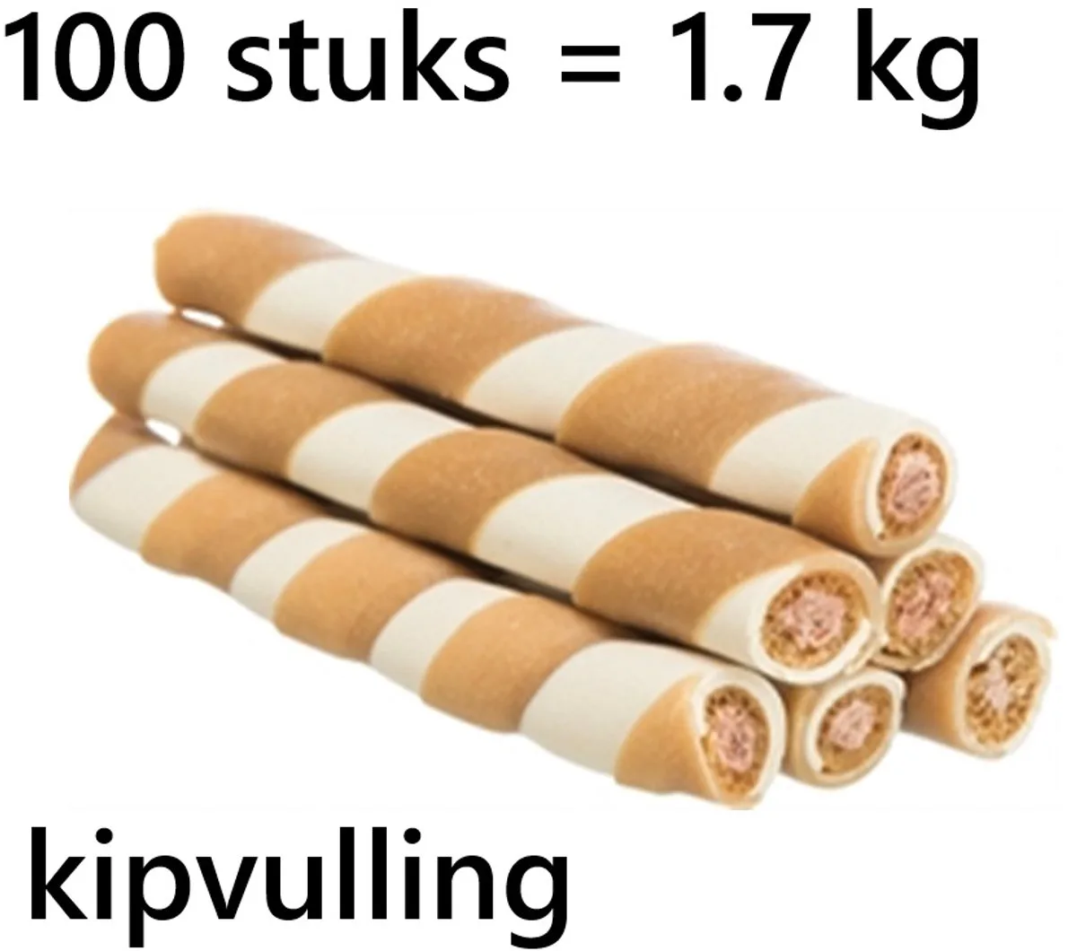 Kauwrol Gevuld Met Kip - 10 cm - 100 st van Trixie – productfoto