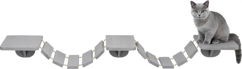 Klim/Klauterladder Wand - Kattenspeelgoed - 150 x 30 cm de Trixie en Taupe – photo produit