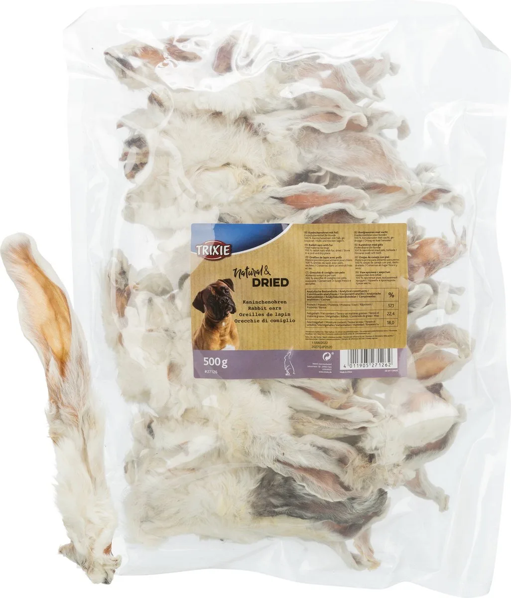 Oreilles De Lapin Avec Fourrure 500g de Trixie – photo produit
